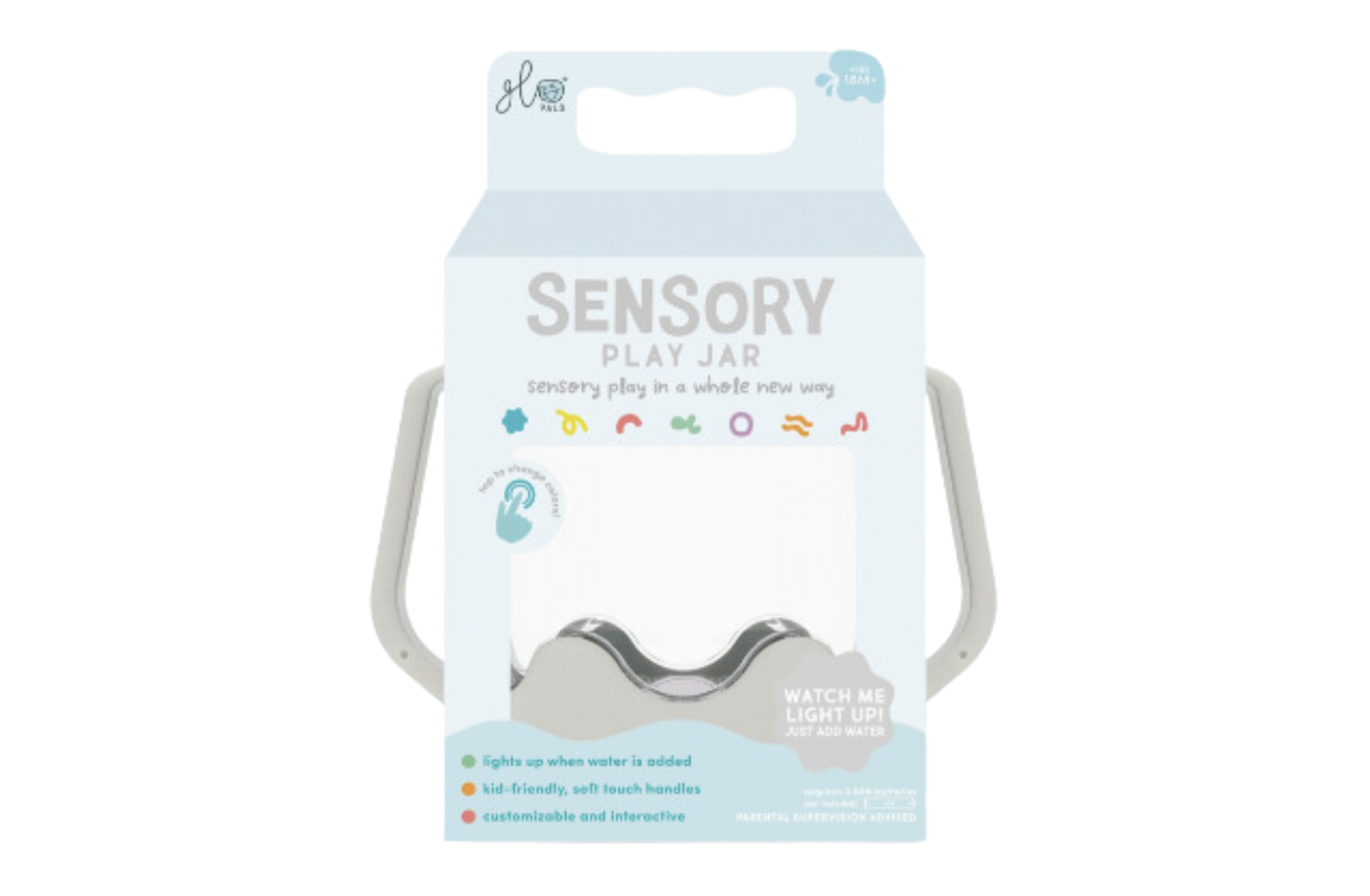 Pot sensory Glo pals (gris)