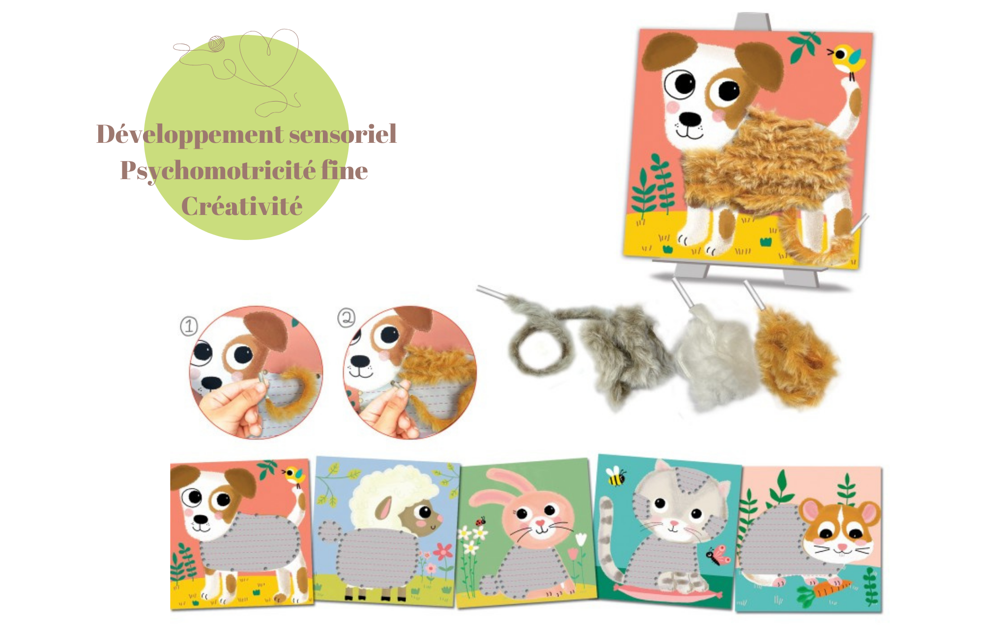 Coffret sensoriel : Laine à lacer