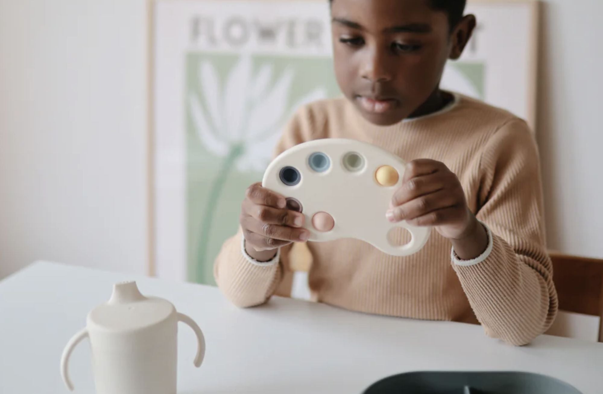 Palette de peinture à presser