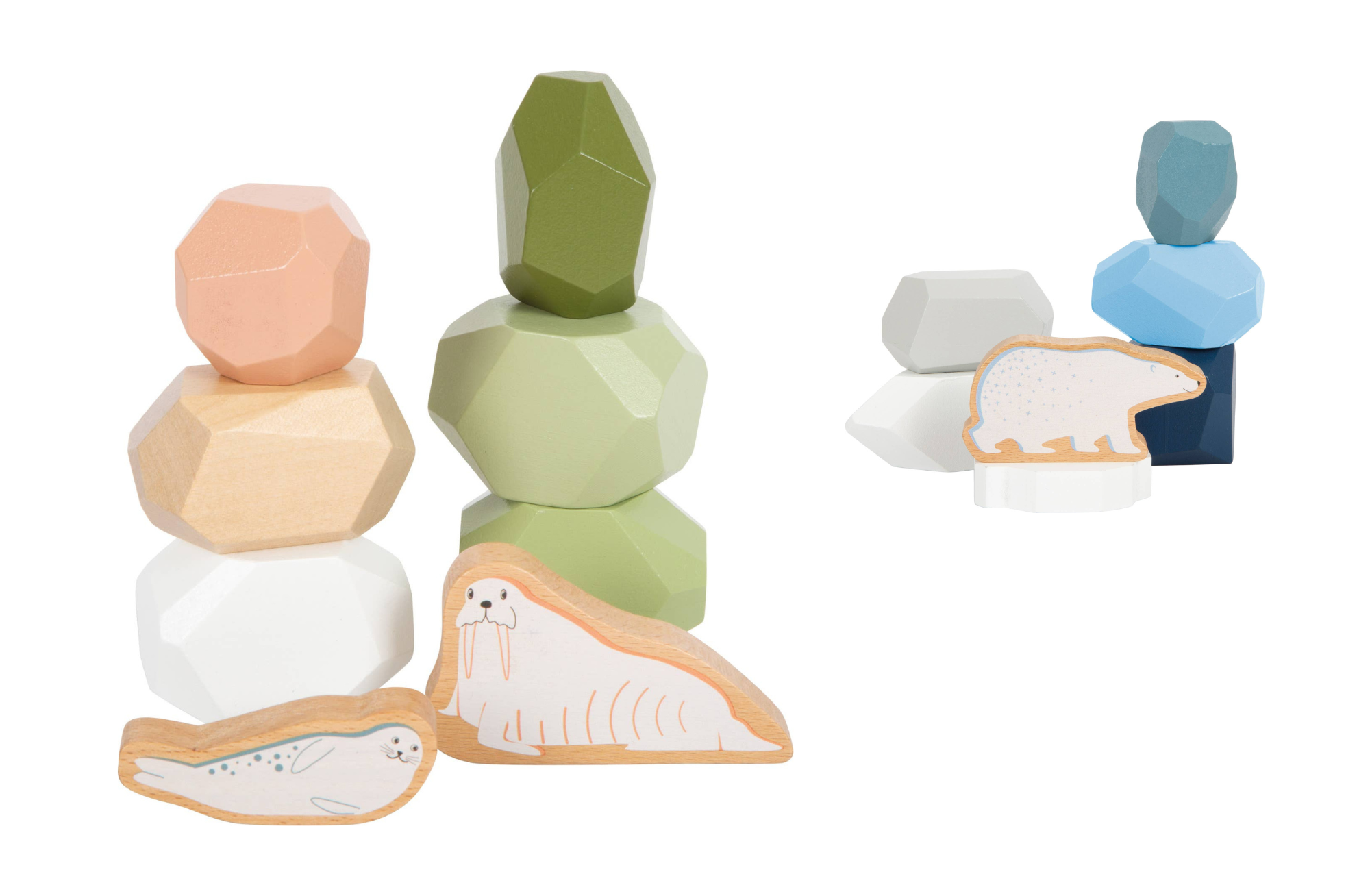 Pierres d'équilibre en bois