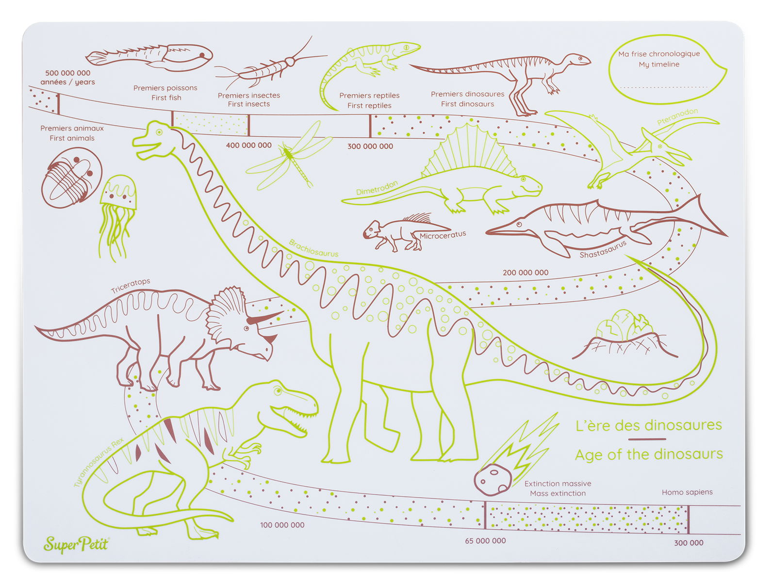 Set en silicone "L'ère des dinosaures"