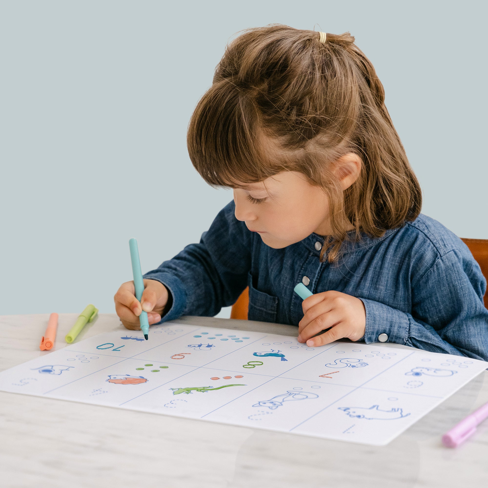 Set en silicone "Compte et colorie"