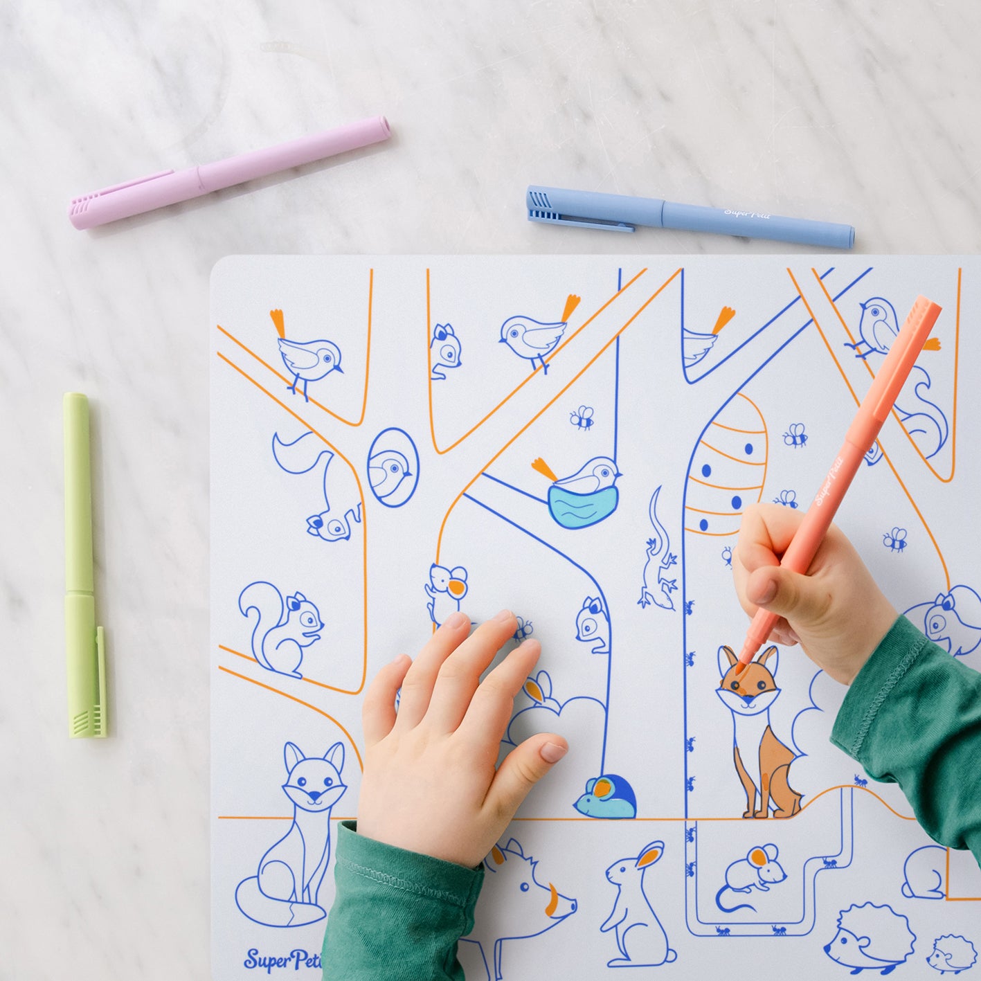 Set en silicone "Compte et colorie"